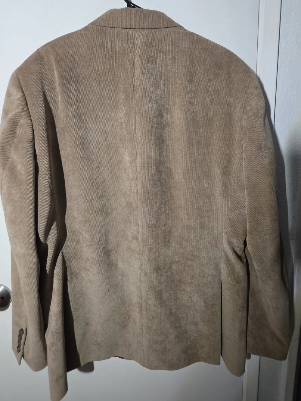 Chaps Taupe Corduroy Sport Coat with Paisley Lining